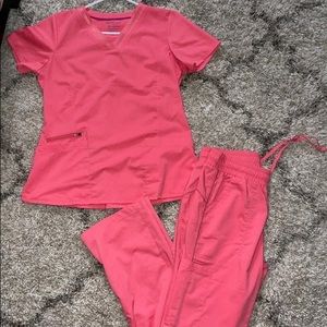 Purple label by healing hands scrub set